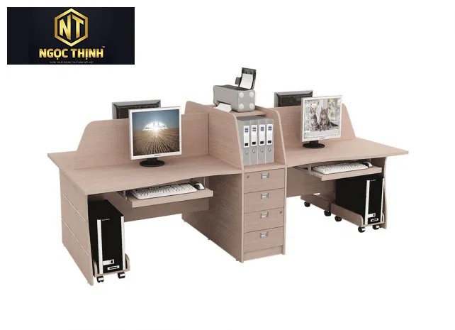 Tổng hợp các bàn làm việc tập thể chất lượng cao được sản xuất tại Nội Thất Ngọc Thịnh